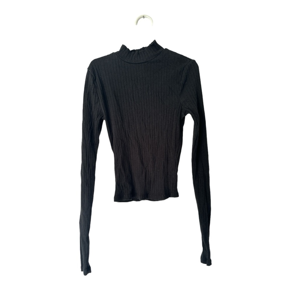 Full Tilt Essentials Black Mock Neck Top